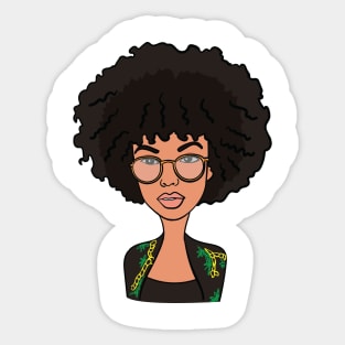 Nerdy Black Girl Sticker